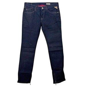Replay women's 28 ankle zip dark navy TRACEEMAN slim jeans 28x29 (Tracy Chapman)
